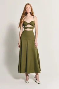 Vestido Flavia Verde Army - ByNV