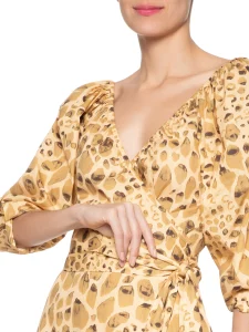 Vestido Curto Manga Bufante - Animale
