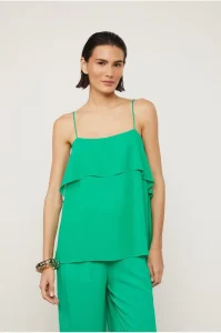 Blusa De Georgette Com Decote De Babado - Animale
