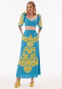 BLUSA CROPPED MANGA BUFANTE - AMAR DE AMARANTE