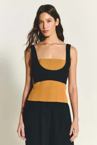 Blusa Pandora Marrom Honey/Preto - ByNV