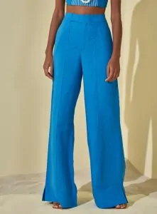 Calça Linho Pantalona Azul School - L'Cecci