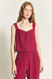 Blusa Celia Vermelha Ameixa - ByNV