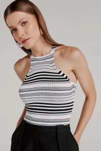 Body Tricot Pauline Off White/Preto - ByNV