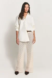 Calça Tricot Sofie Bege Fog - ByNV