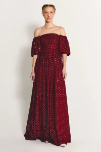 Vestido Betina Vermelho Ameixa - ByNV
