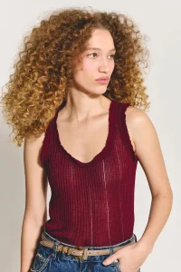 Regata Tricot Tina Vermelho Ameixa - ByNV